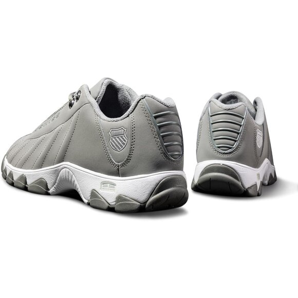 K-swiss Men's Gray/silver Wide Tennis Dad Walking Leather Upper Sneaker Shoes - Picture 8 of 8